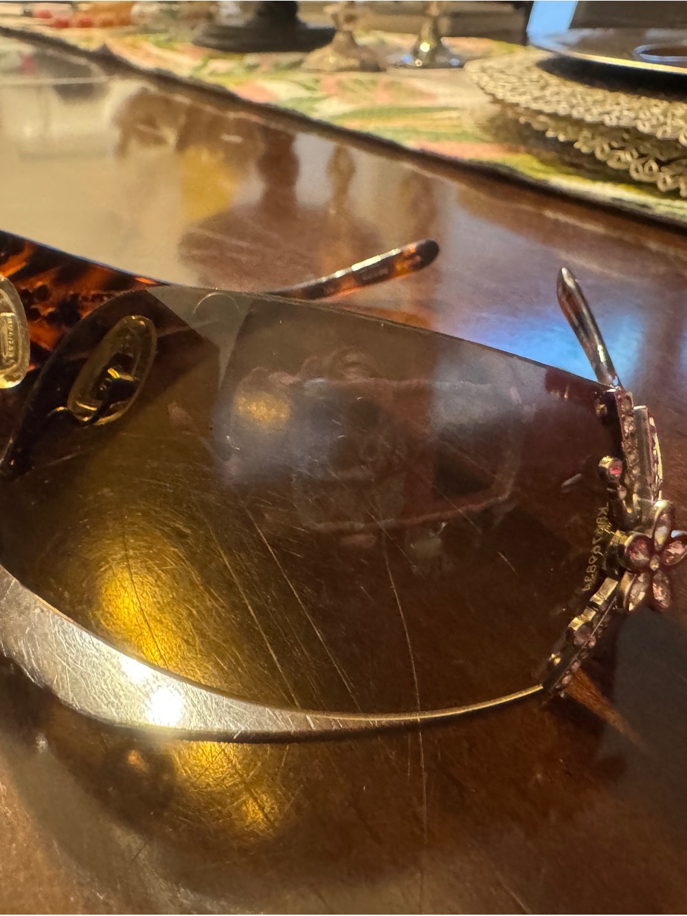 Bulgari Tortoiseshell Sunglasses with Crystal Starburst Limited Edition - Picture 7 of 13